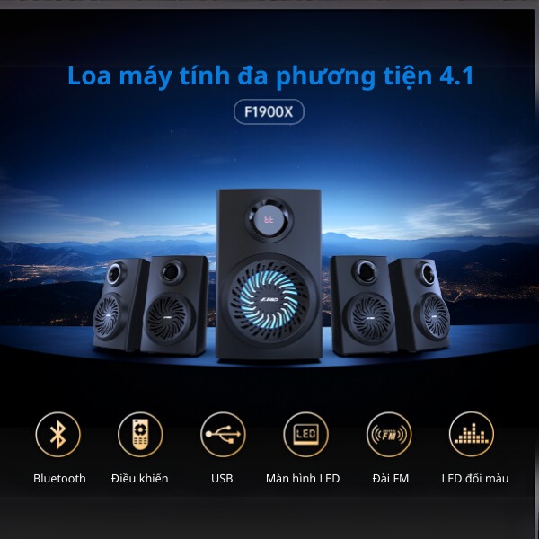 Loa Fenda F1900X/4.1 Bluetooth (FM/USB/Bluetooth/Điều khiển)