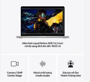 Macbook Pro MW2W3SA/A M4 14.2In 10C CPU 10C GPU 16G 512 Silver