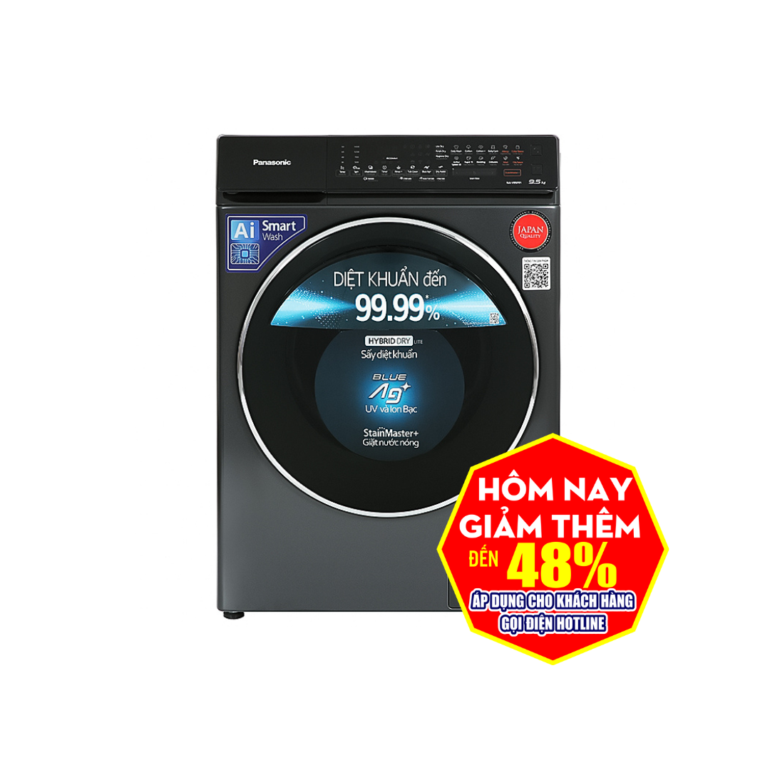 Máy Giặt Panasonic NA-S96FR1BVT 9 Kg giặt 6 kg sấy cửa Trước