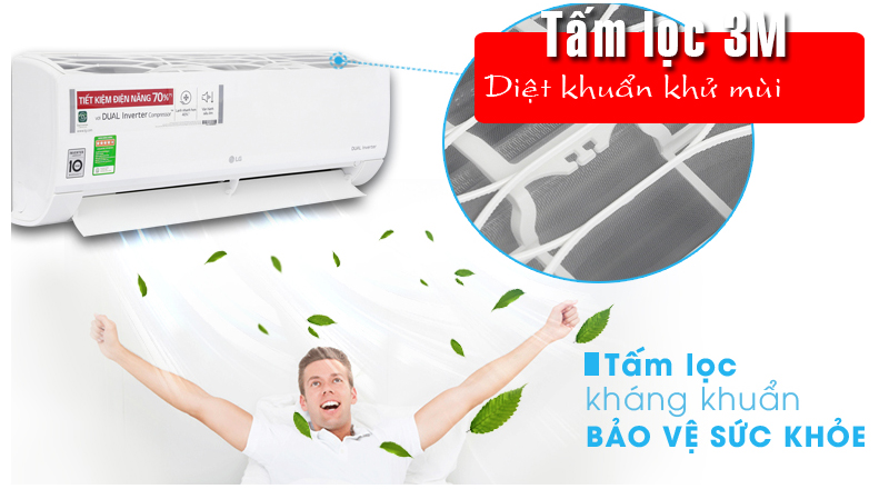 Điều hòa LG 1 chiều 12000BTU Inverter R32 IEC12G2(I/O)