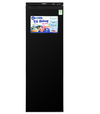 Tủ đông đứng Sanaky VH-230VD3 Inverter 213L, màu đen