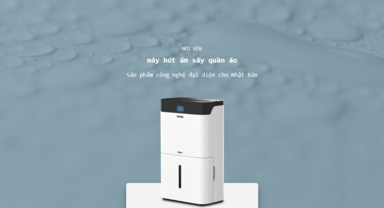 Máy hút ẩm Taijutsu AD-25R134G-W 25 lít phòng 70 m2 có sấy