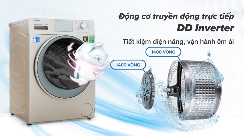 Máy giặt Aqua AQD-D1050E.N Inverter 10.5 kg