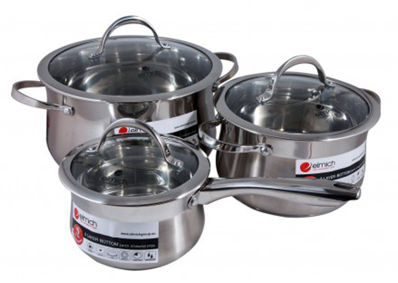 Bộ nồi Elmich Ibiza EL0124 2350124 3 chiếc inox 3 lớp