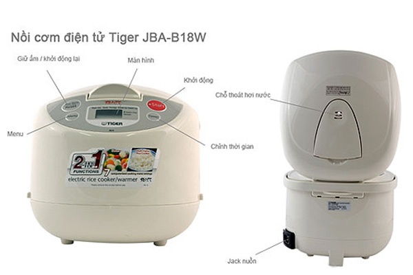 Nồi cơm điện tử tiger 1.8L JBAB18W