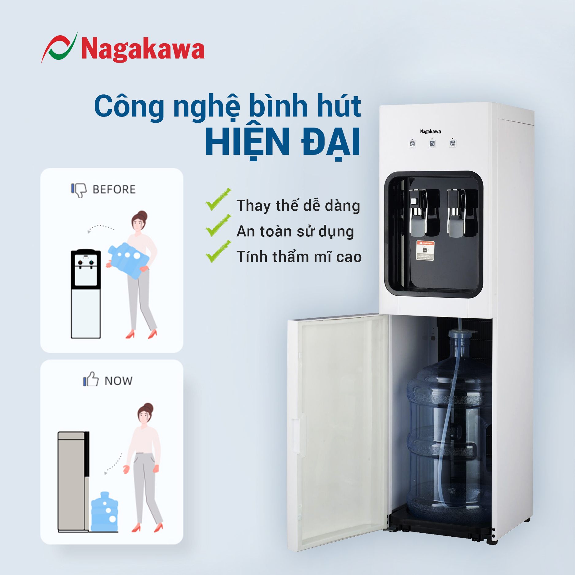 Cây nước nóng lạnh Nagakawa NAG1106