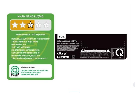 Tivi TCL 43P7L 4K QLED 43 inch Google TV new 2026