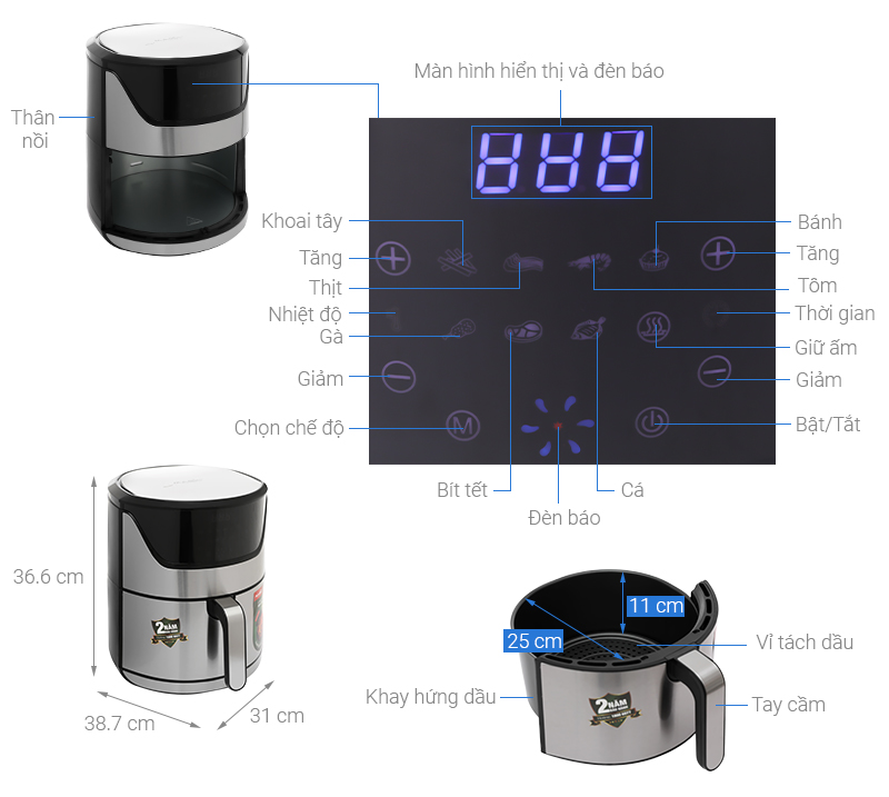 Nồi chiên không dầu Magic AC-122