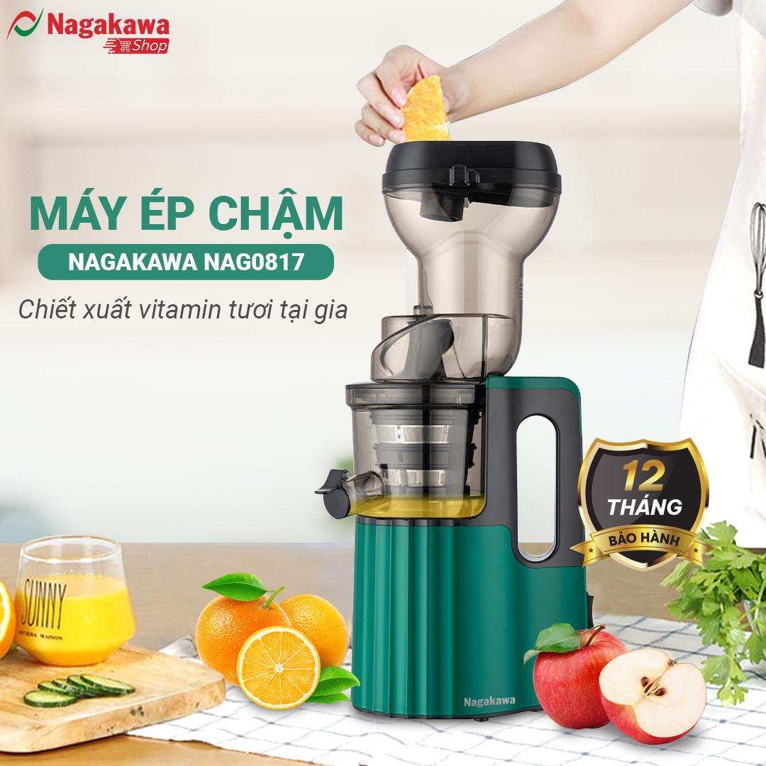 Máy ép chậm Nagakawa NAG0817 – Dung tích 300ml – Công suất 150w