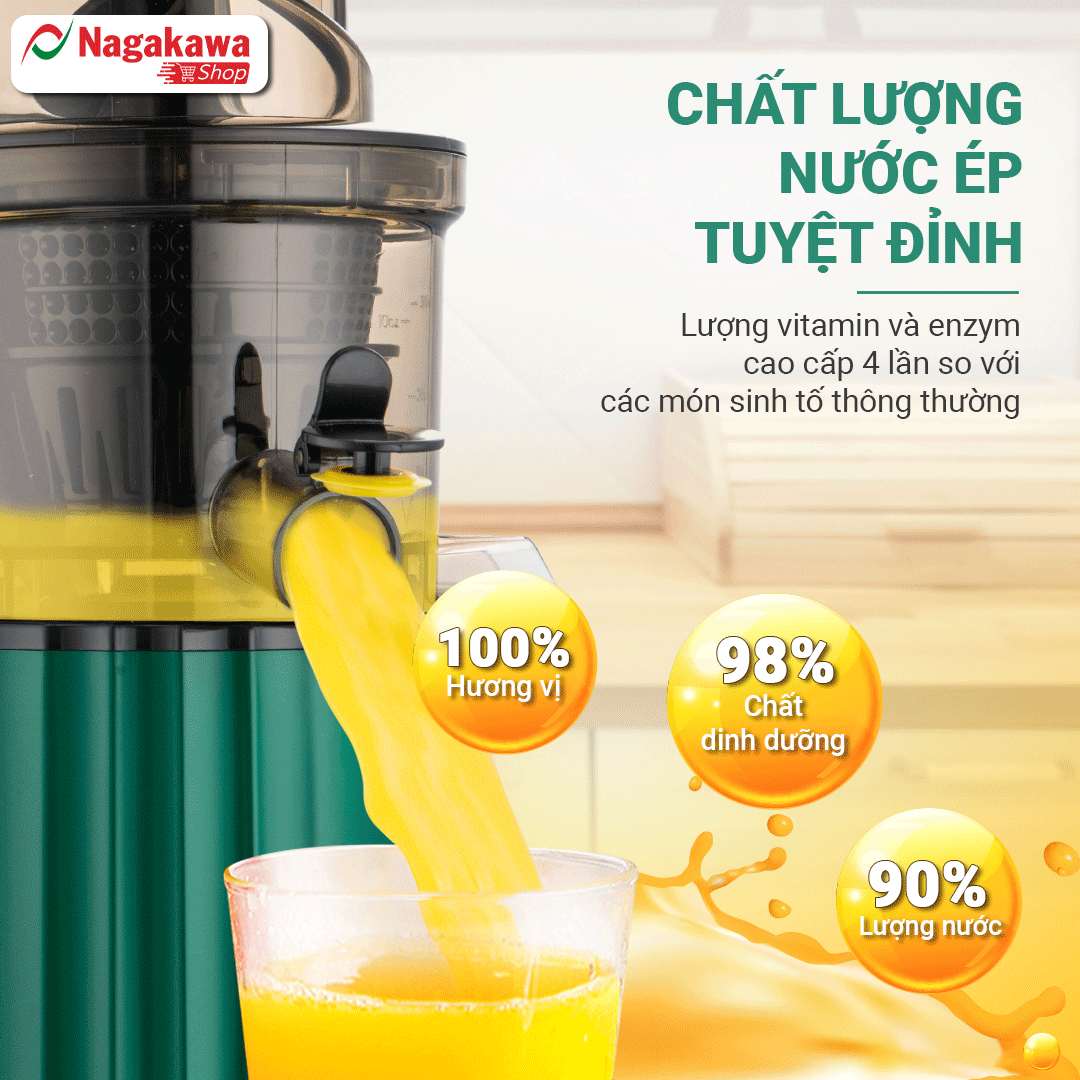 Máy ép chậm Nagakawa NAG0817