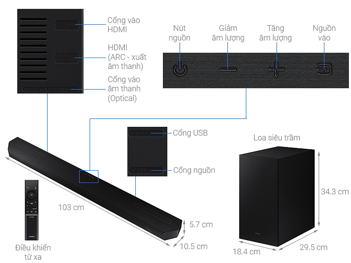 Loa Soundbar Samsung HW-Q630B 360W