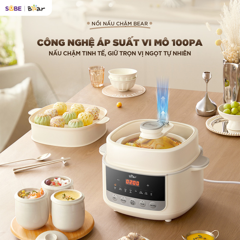 Nồi nấu chậm Bear SC-5H25M34 3 lít