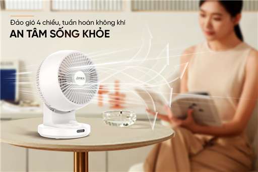 Quạt tuần hoàn Sunhouse Apex APF7310W 3 cánh 22W