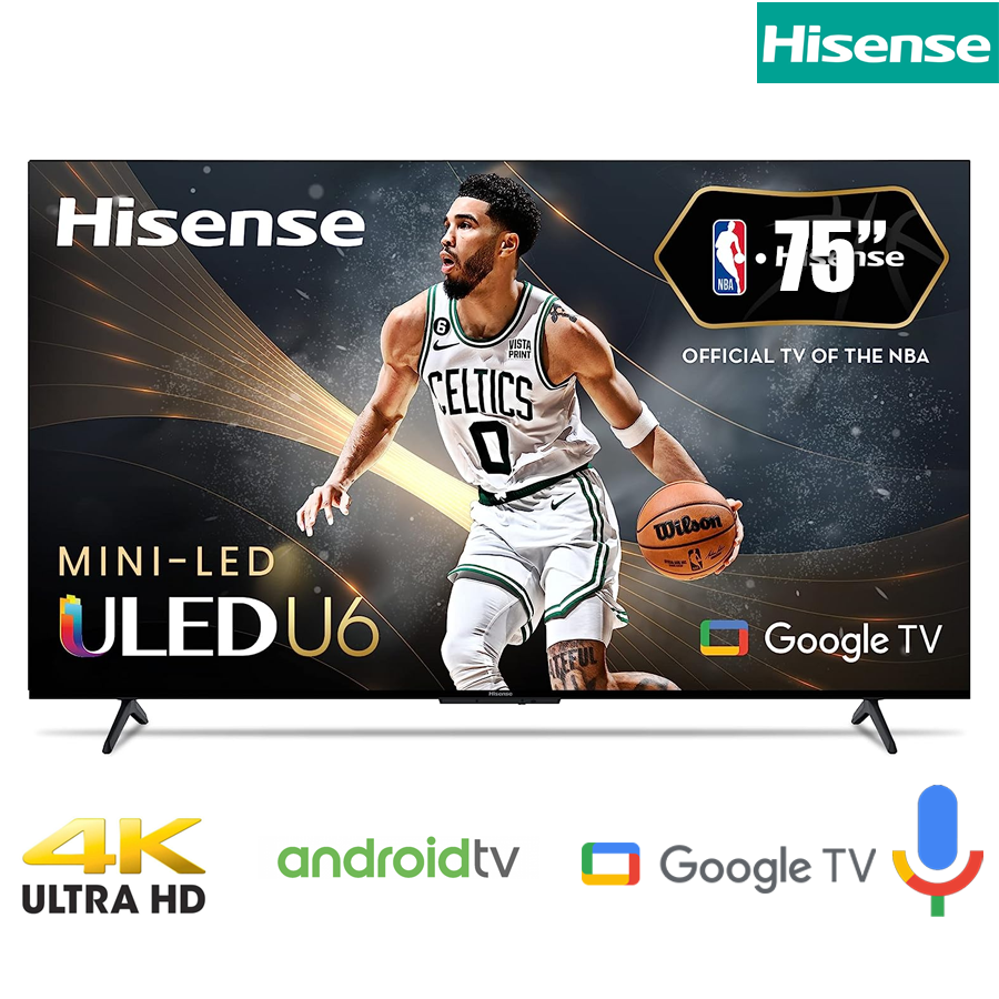 Tivi HISENSE 65U6K 4K, 65 Inches Google TV, Tìm Kiếm Giọng Nói