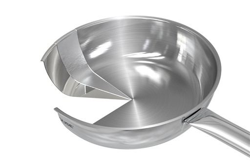 Chảo Inox nguyên khối 3 lớp đáy từ Sunhouse IN28M6 28cm