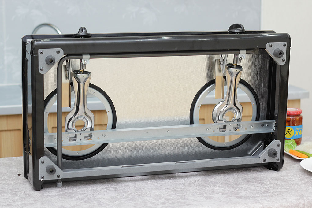 Bếp ga dương Rinnai RV-3715GL(BC) mặt kính màu đen vân xanh