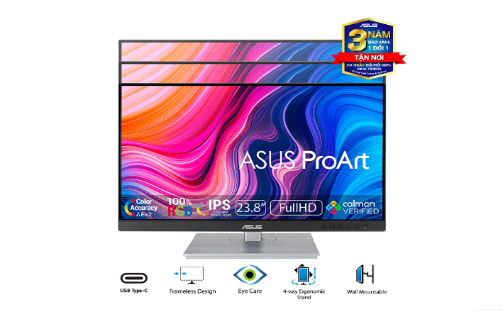 Màn hình ASUS ProArt PA247CV (23.8 inch/FHD/IPS/75Hz/5ms)