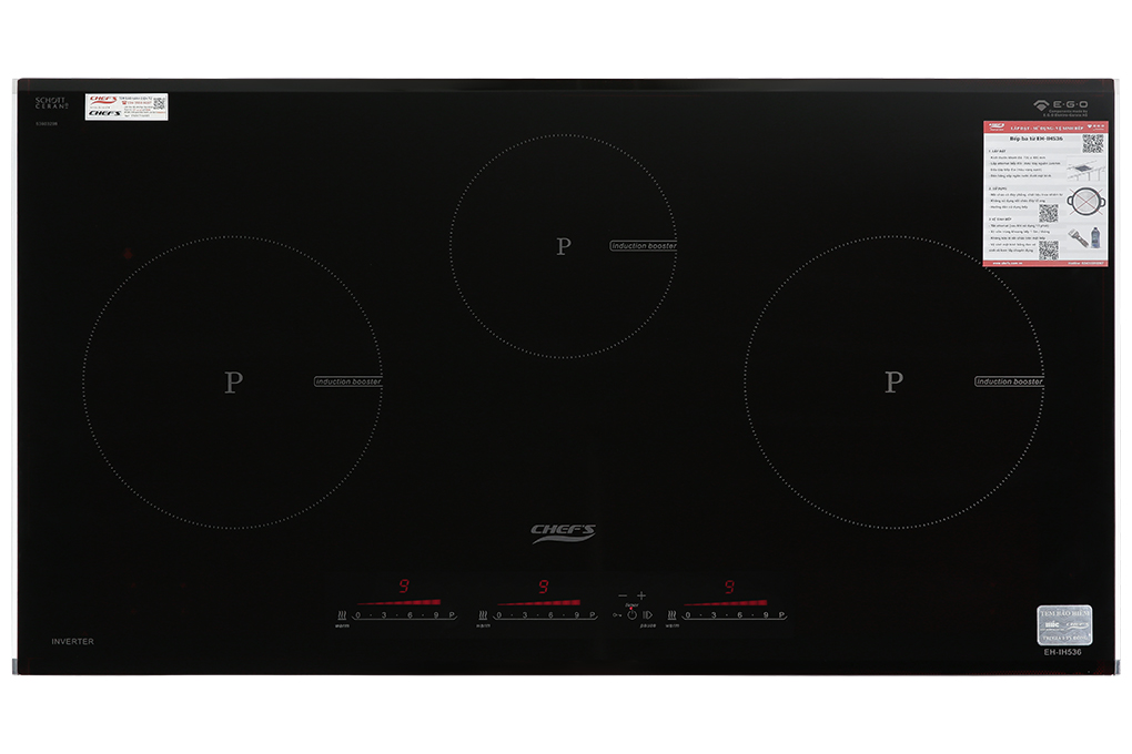 Bếp từ 3 vùng nấu lắp âm Chef's EH-IH536