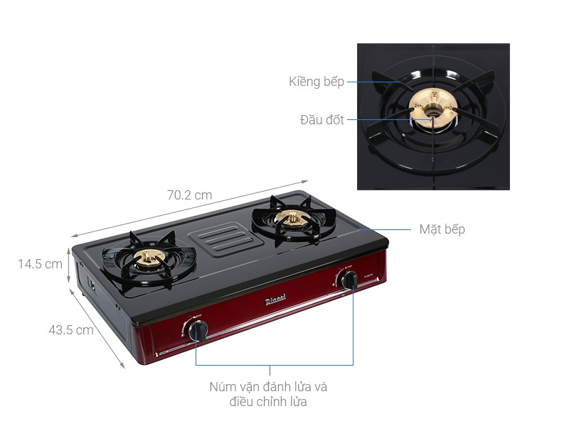 Bếp ga đôi Rinnai RV-B274SB(EB)
