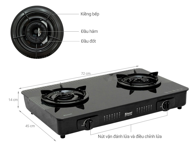 Bếp gas Rinnai RV-715SLIM(GL-D)