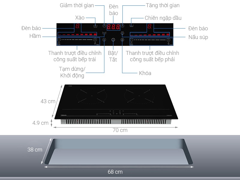 Bếp từ đôi TEKA IBC 7322 S 4600w