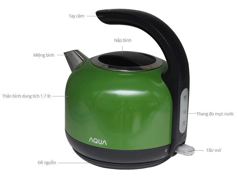 Ấm siêu tốc Aqua AJK-F795 1.7 lít