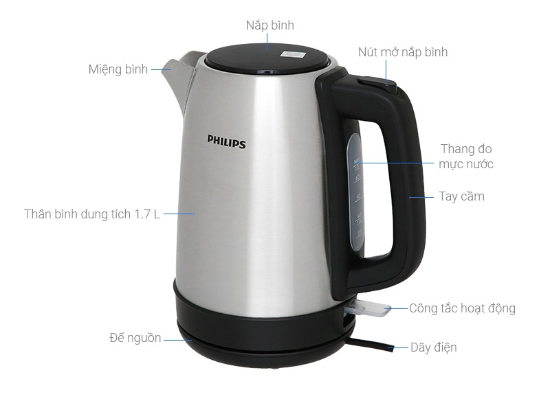 Ấm siêu tốc Philips HD9350/90 1.7 lít