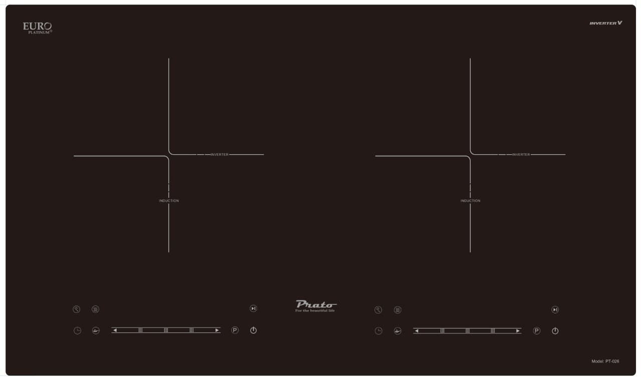 Bếp từ đôi Prato PT-026