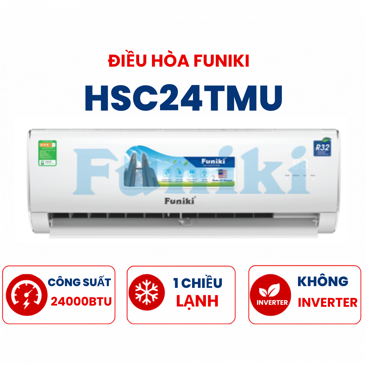 Điều hòa Funiki 1 chiều 24.000BTU HSC24TMU