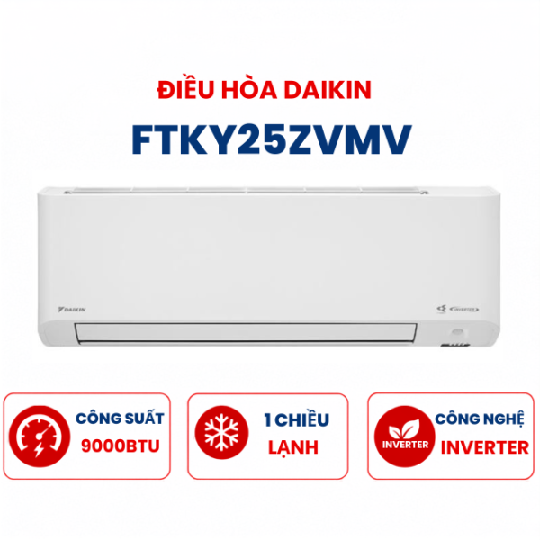 Điều hòa Daikin 1 chiều 9000BTU Inverter R32 FTKY25ZVMV