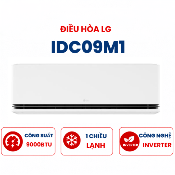 Điều hòa LG 1 chiều 9000Btu Inverter IDC09M1 cao cấp mới 2025