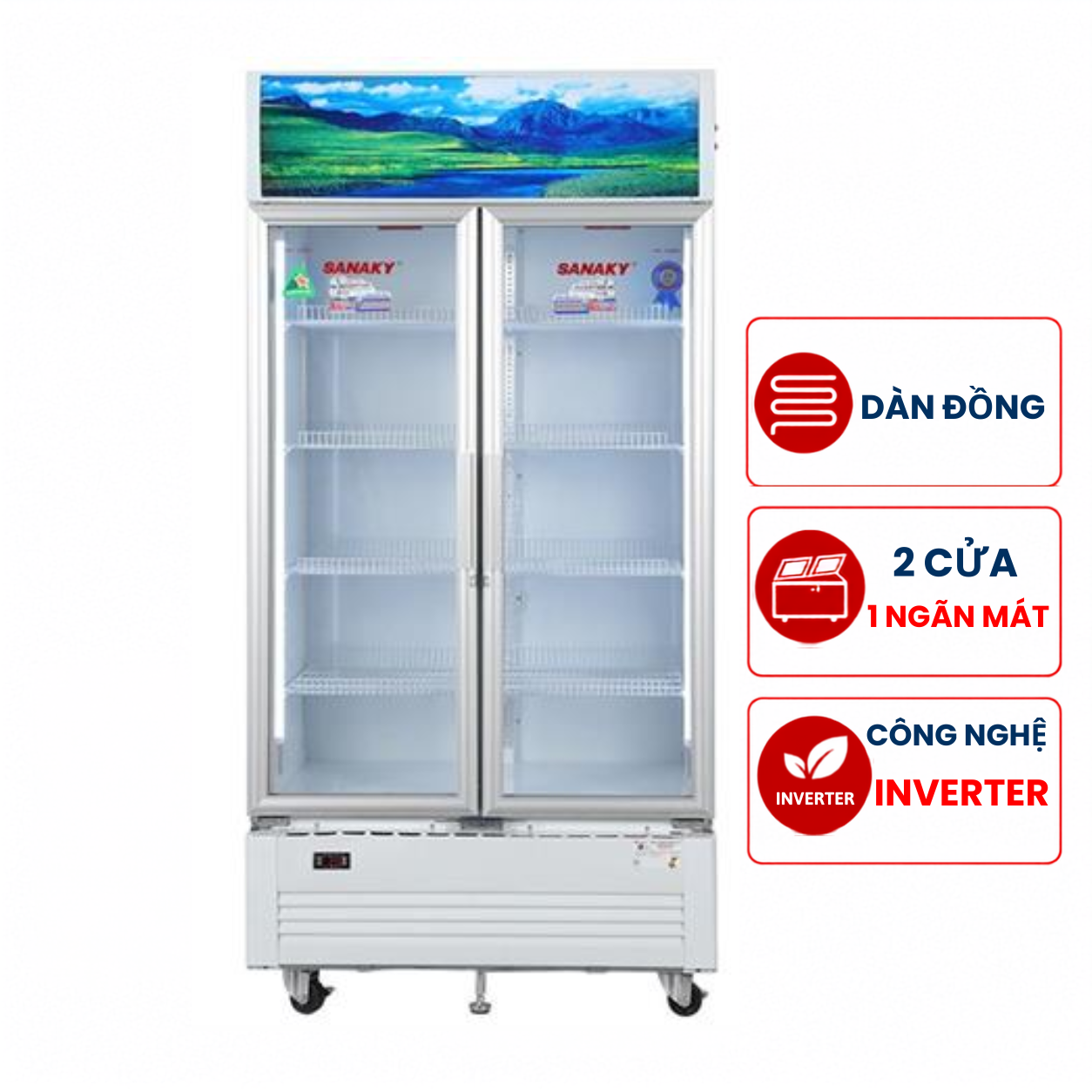 Tủ Mát Sanaky VH-1009HP3 Inverter 900 Lít