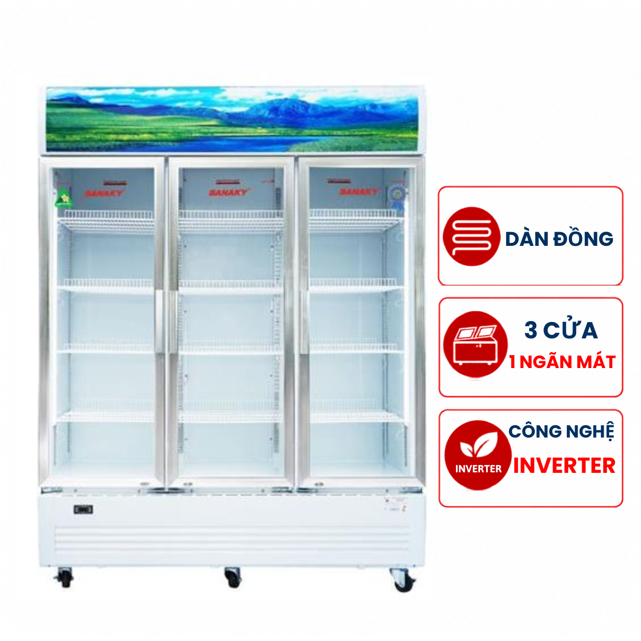 Tủ mát Sanaky VH-1520HP3 Inverter 1500 lít