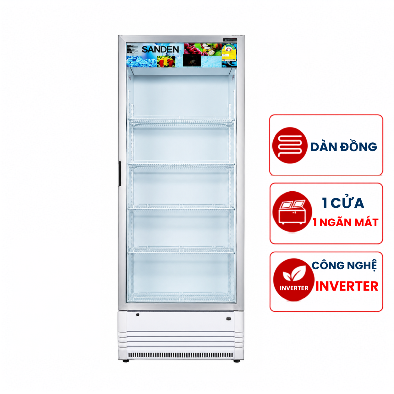 Tủ mát Sanden SPB-0400 Inverter 390 lít