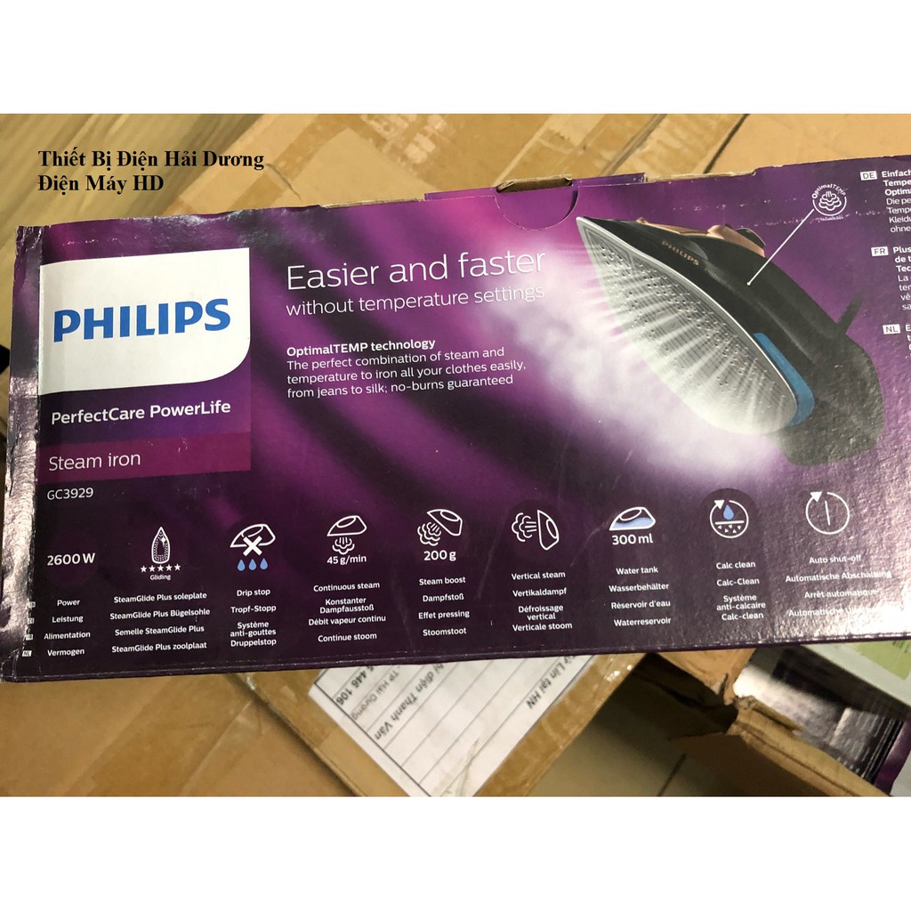 Bàn là hơi nước Philips GC3929