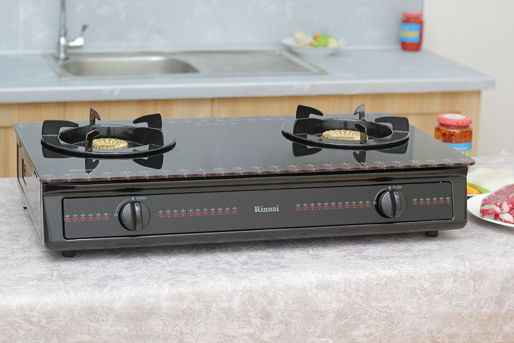 Bếp ga dương Rinnai RV-3715GL(FB) mặt kính màu đen