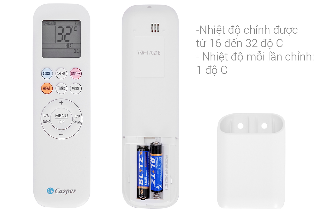 Điều hòa Casper 1 chiều Inverter 9.000Btu GC-09IS32