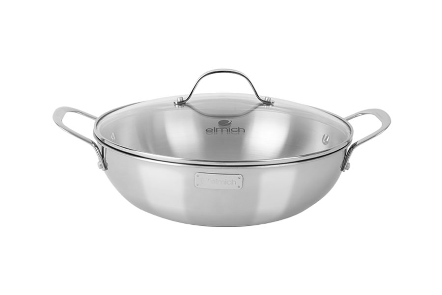 Chảo xào Inox cao cấp 3 lớp đáy liền Elmich Tri-Max EL-3798 size 30cm