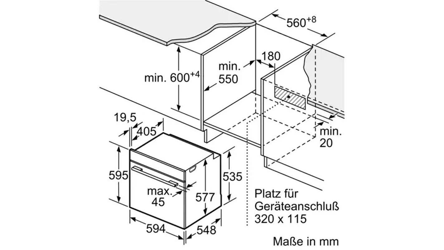 Lò Nướng Âm Tủ BOSCH HBG7741B1 | Serie 8