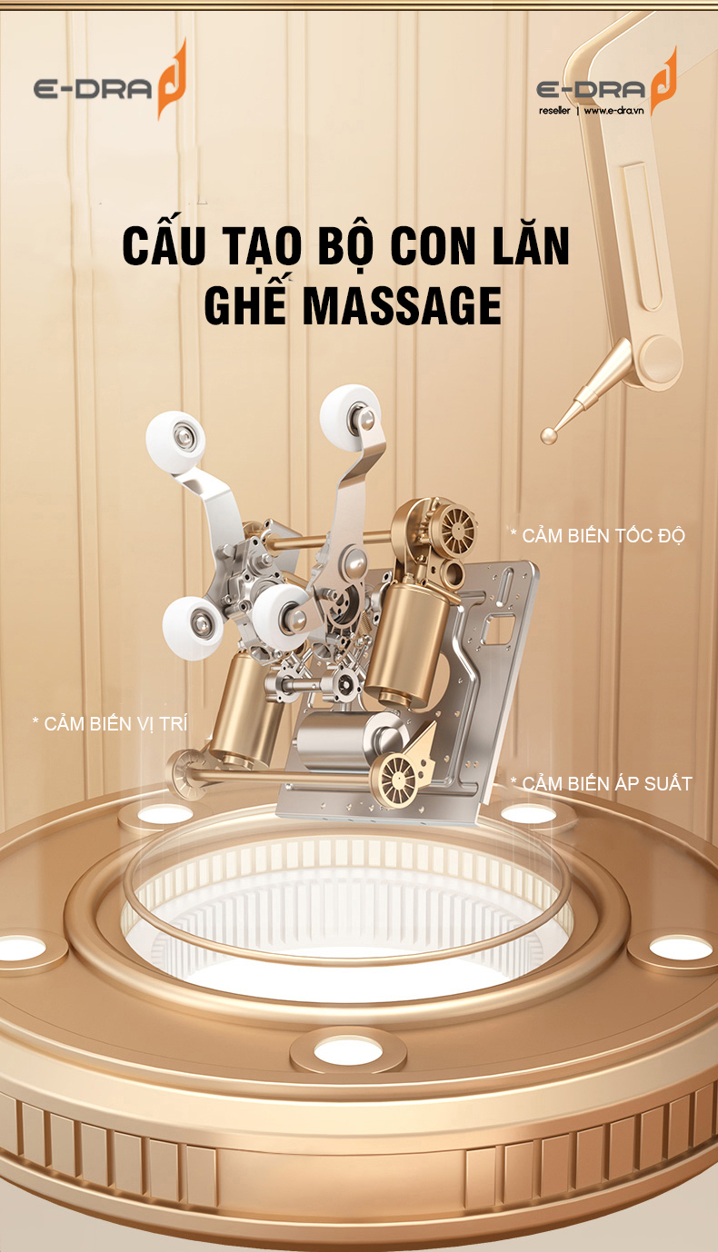 Ghế Massage EDRA EMC113 bi cố định