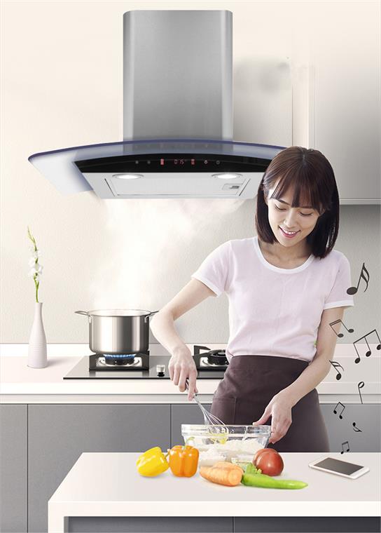 Máy hút mùi kính cong Chefs kích thước 70Cm EH-R502E7T