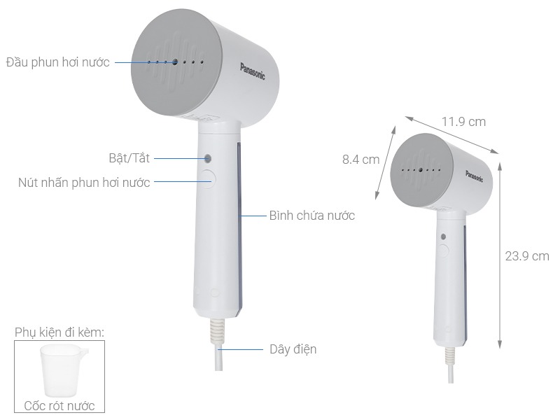 Bàn là hơi nước cầm tay Panasonic NI-GHD015WRA