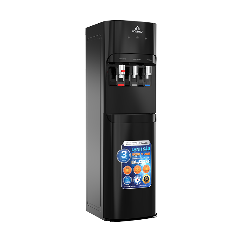 Máy lọc nước RO Hòa Phát HPN685 10 cấp lọc nóng nguội lạnh block 3 vòi