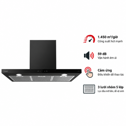Hút mùi Panasonic chữ T FV-TX9ADBYUE kích thước 90cm