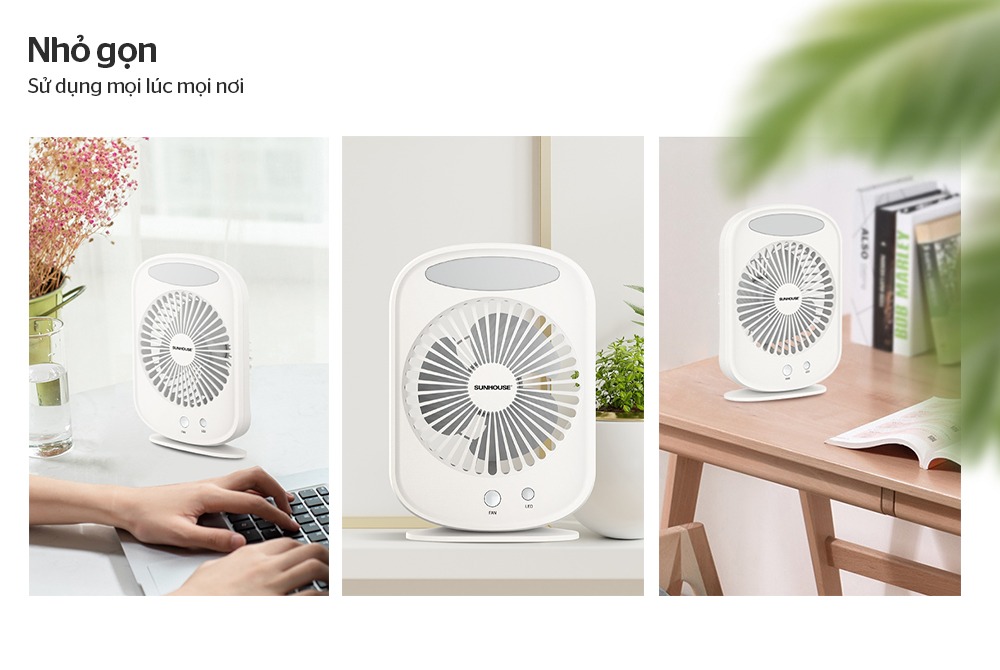 Quạt sạc tích điện Sunhouse SHD7110