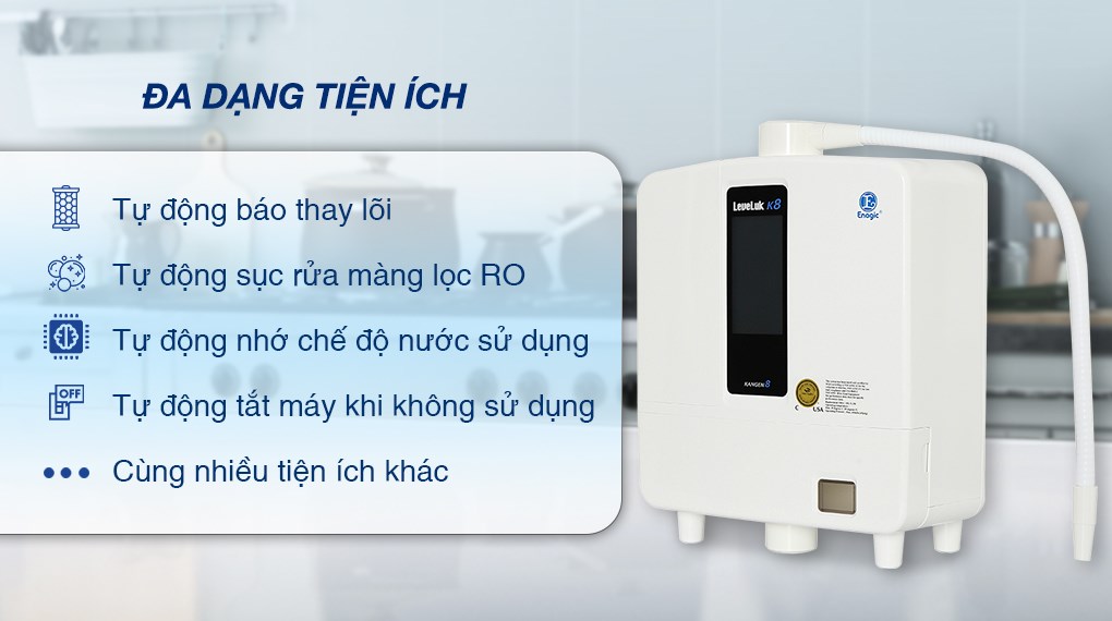 Máy lọc nước ion kiềm Kangen LeveLuk K8 8 tấm điện cực