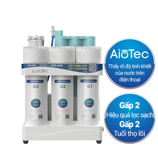Máy lọc nước RO Karofi KAQ-UC05 10 cấp lọc để gầm