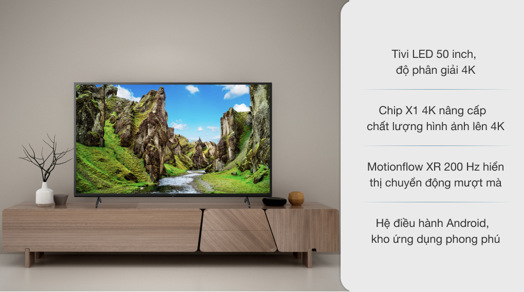 Tivi Sony KD-50X75K 4K 50 inch Mới 2022