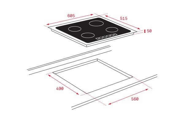 Bếp từ ba Teka IBC 63015 BK MSS 3 vùng nấu