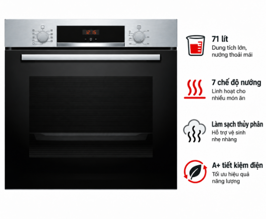 Lò nướng âm tủ Bosch HBA514BS3 71 lít